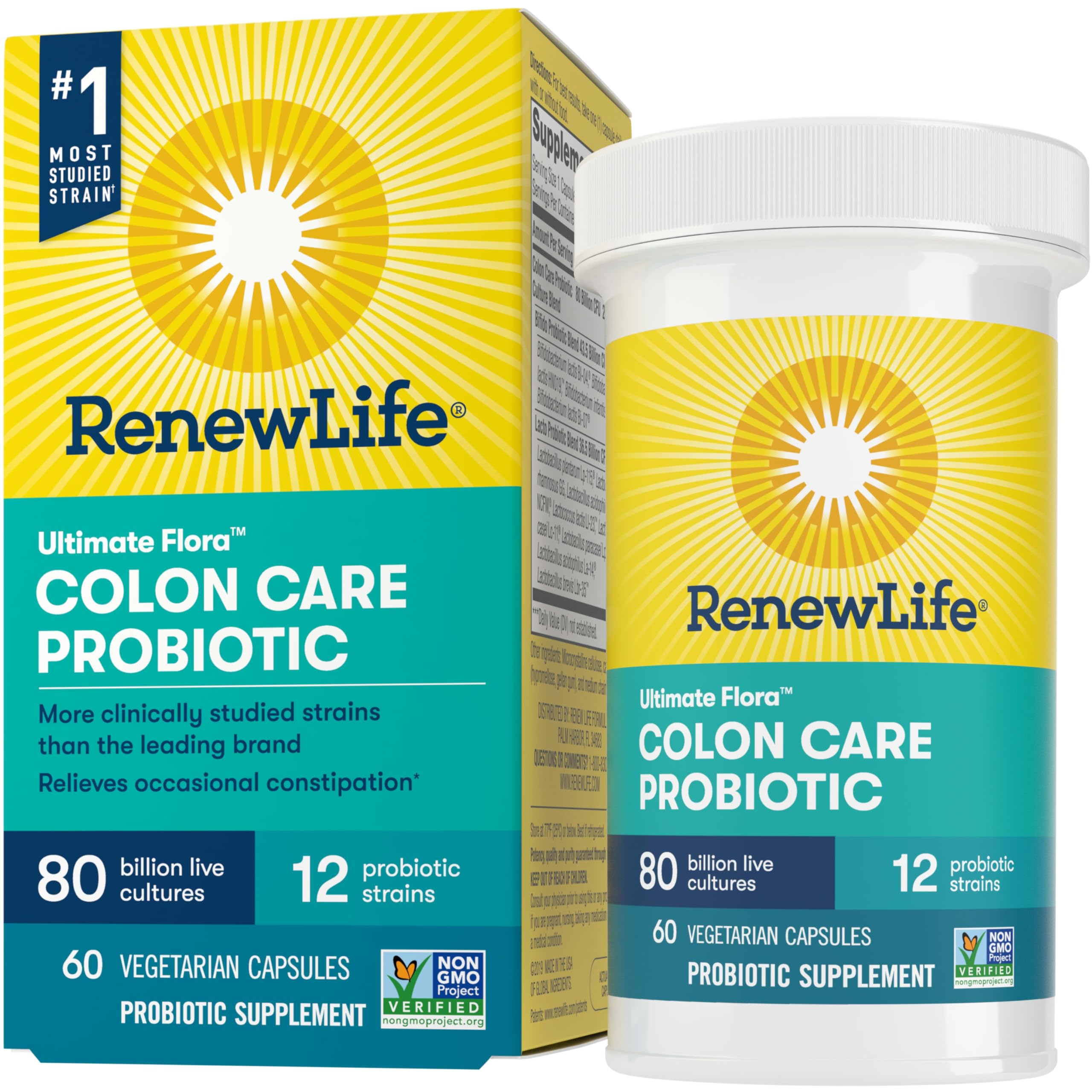 Foto 1 | Cápsulas Probióticas Renew Life Colon Care, 80 Mil Millones De Cfu, 60 Unidades - Venta Internacional.
