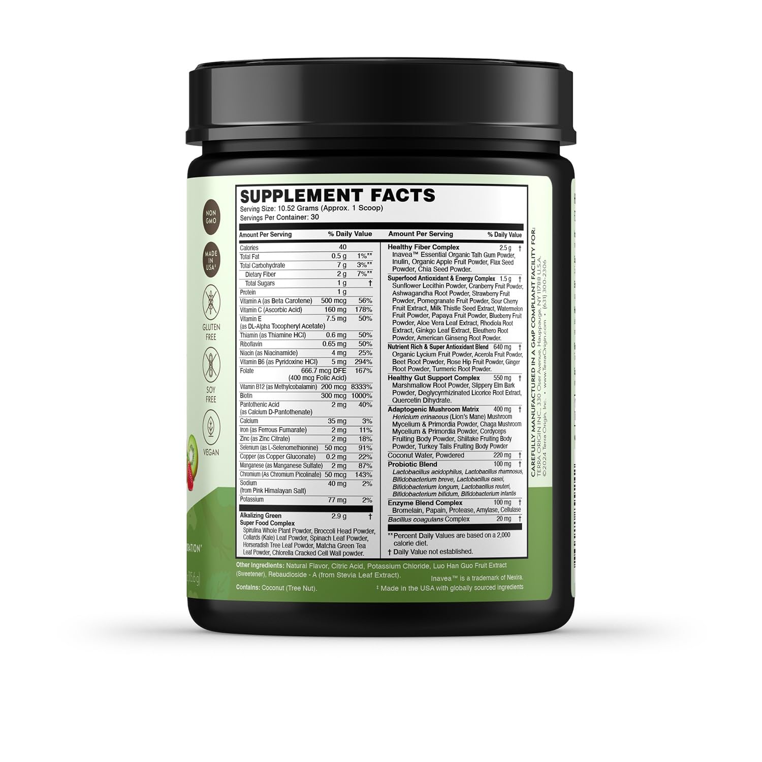 Foto 3 pulgar | Mezcla En Polvo Healthy Greens Terra Origin 30 Porciones - Venta Internacional.