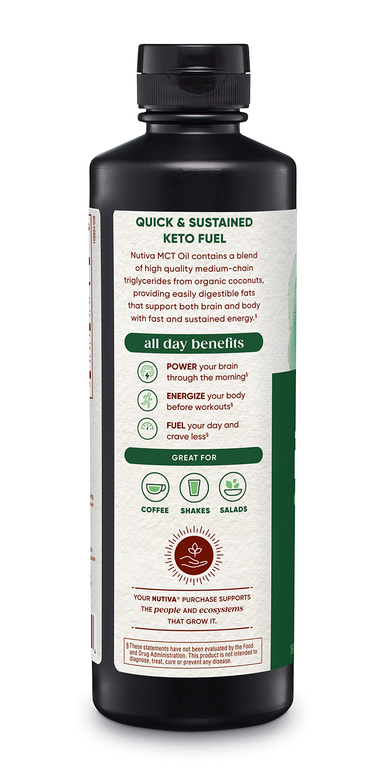 Foto 4 | Suplemento Cetogénico Sin Sabor De Mct Oil Nutiva Organic De 473 Ml - Venta Internacional.