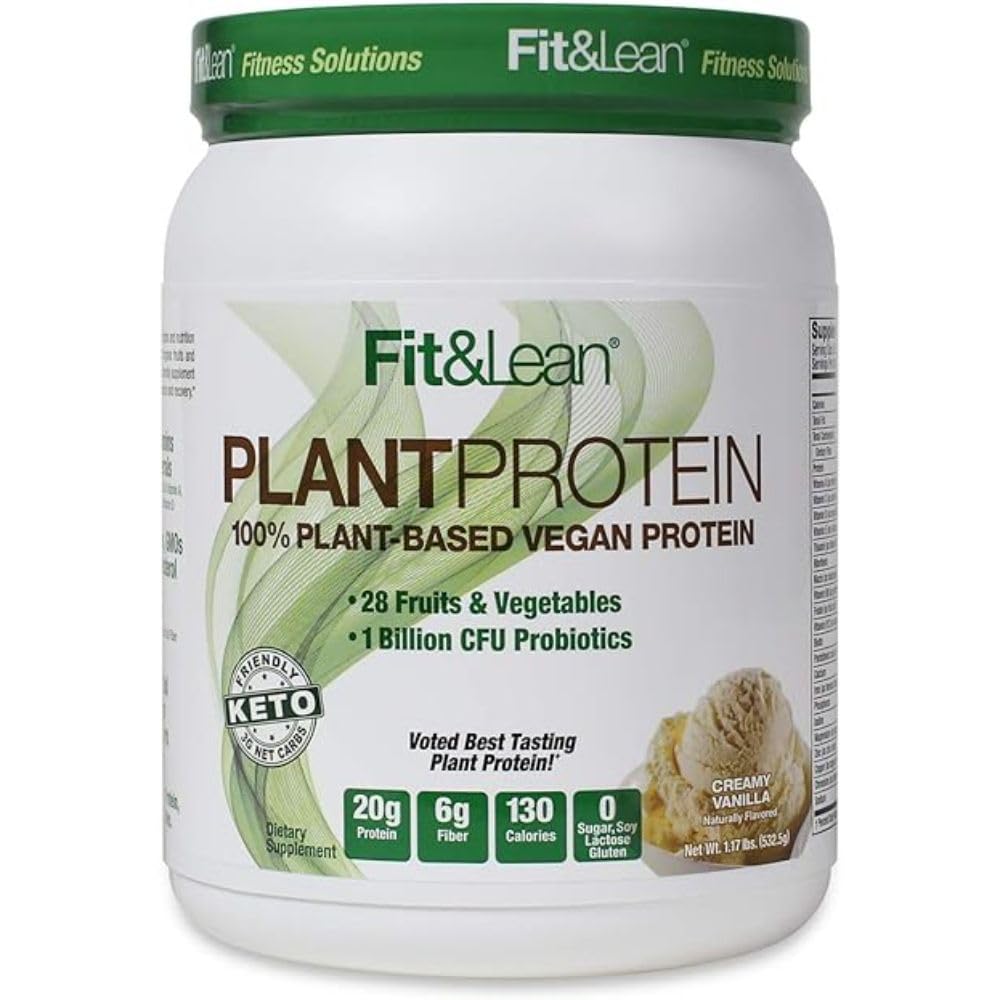 Foto 2 pulgar | Proteína En Polvo Fit & Lean Plant Vainilla 550 Ml, 20 G De Proteína - Venta Internacional.