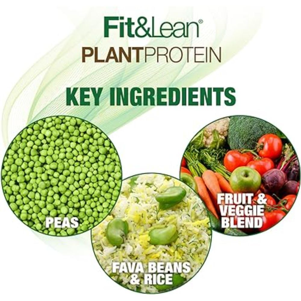 Foto 4 pulgar | Proteína En Polvo Fit & Lean Plant Vainilla 550 Ml, 20 G De Proteína - Venta Internacional.