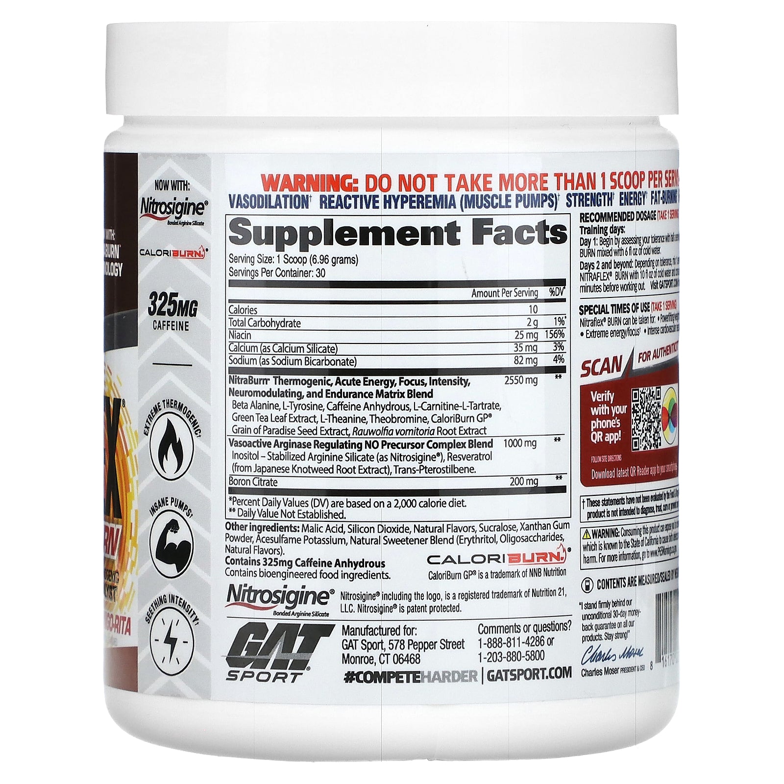 Foto 3 pulgar | Suplemento Gat Nitraflex Burn Spicy Mango-rita 208,8 G - Venta Internacional.