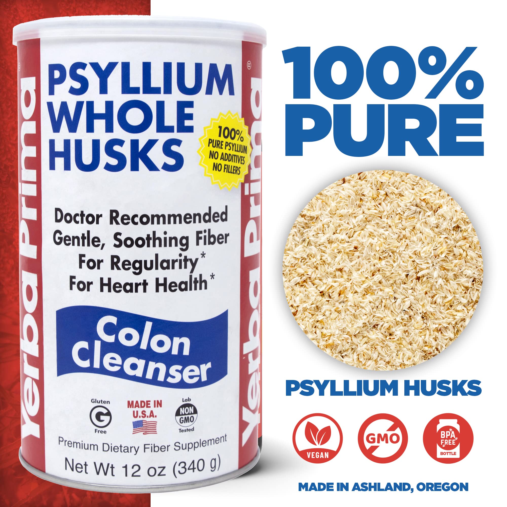 Foto 3 pulgar | Suplemento De Fibra Yerba Prima Psyllium Husk 340 Ml Vegano - Venta Internacional.