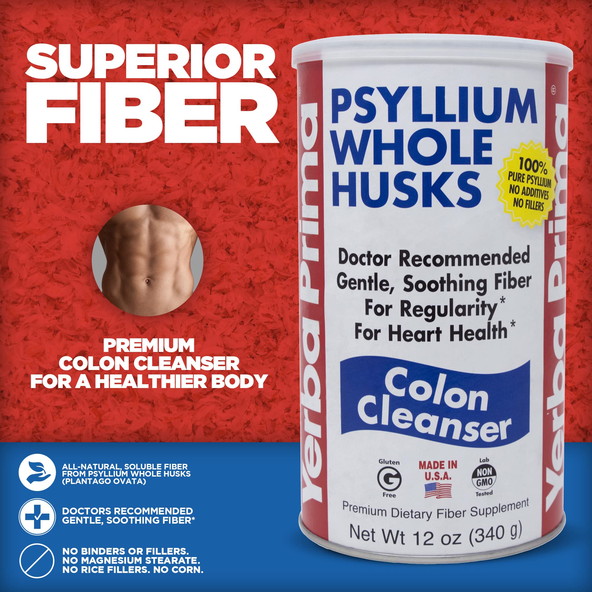 Foto 6 pulgar | Suplemento De Fibra Yerba Prima Psyllium Husk 340 Ml Vegano - Venta Internacional.