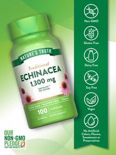 Foto 3 | Suplemento De Extracto De Equinácea En Cápsulas De Nature's Truth 1300 Mg - Venta Internacional.
