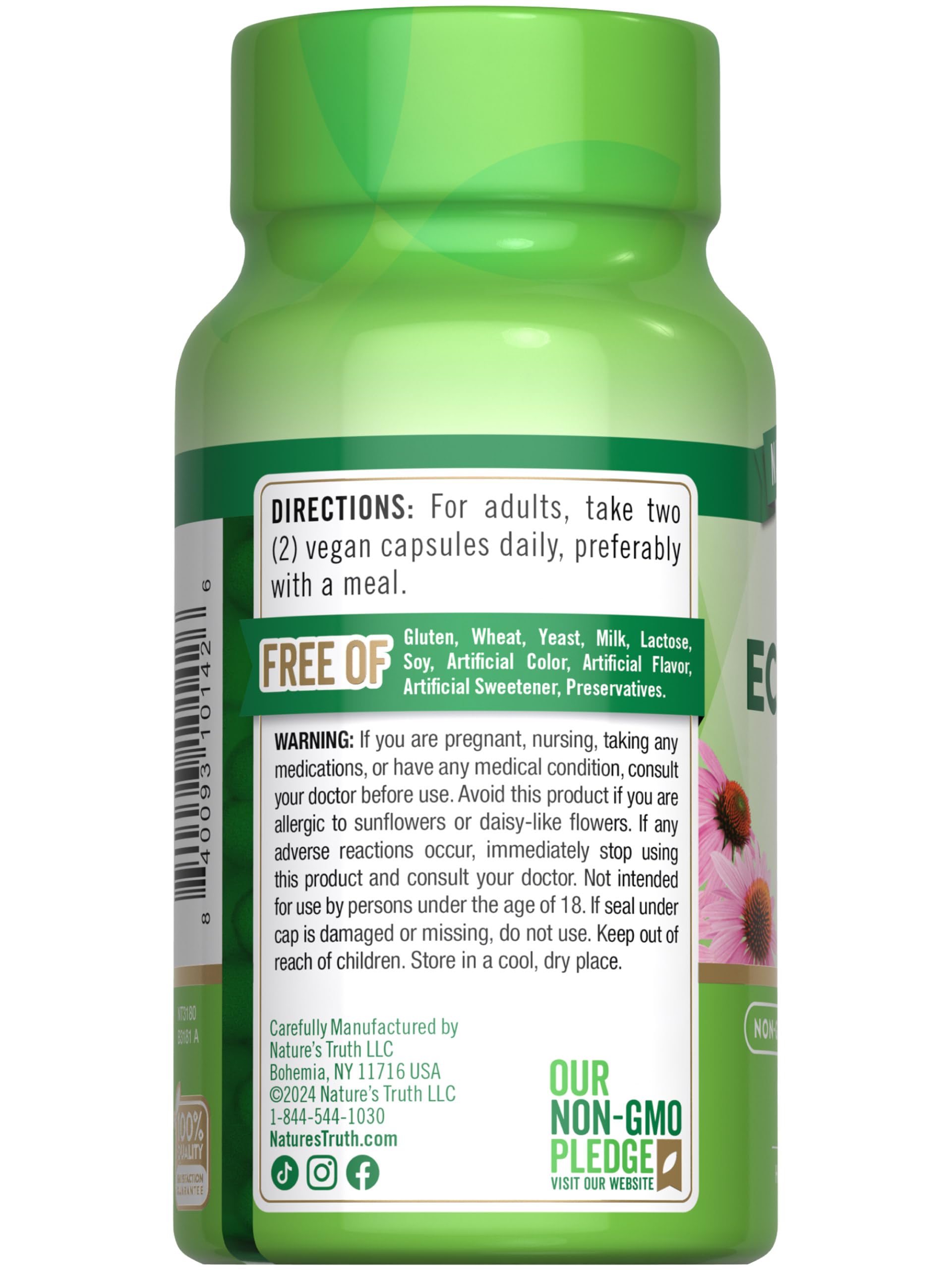 Foto 8 pulgar | Suplemento De Extracto De Equinácea En Cápsulas De Nature's Truth 1300 Mg - Venta Internacional.