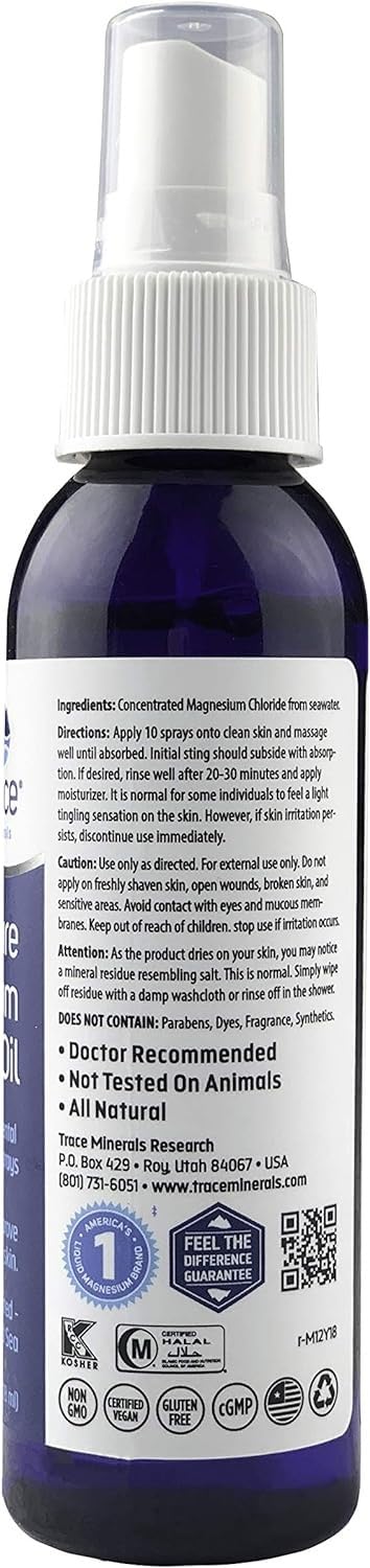 Foto 3 pulgar | Spray De Aceite De Magnesio Trace Minerals Pure 120 Ml Para La Salud De La Piel - Venta Internacional.