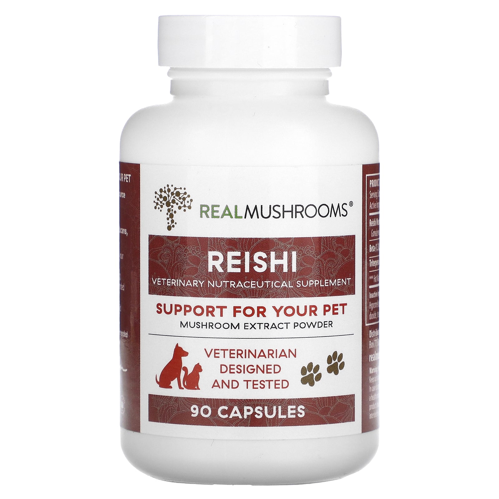 Foto 1 | Suplemento Reishi De Hongos Reales Para Mascotas, 90 Cápsulas - Venta Internacional.