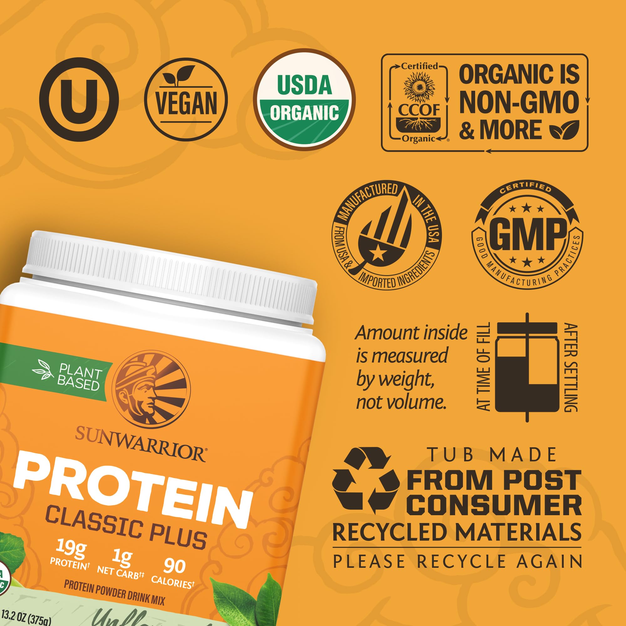 Foto 4 pulgar | Proteína En Polvo Sunwarrior Classic Plus 400 G 15 Porciones - Venta Internacional.