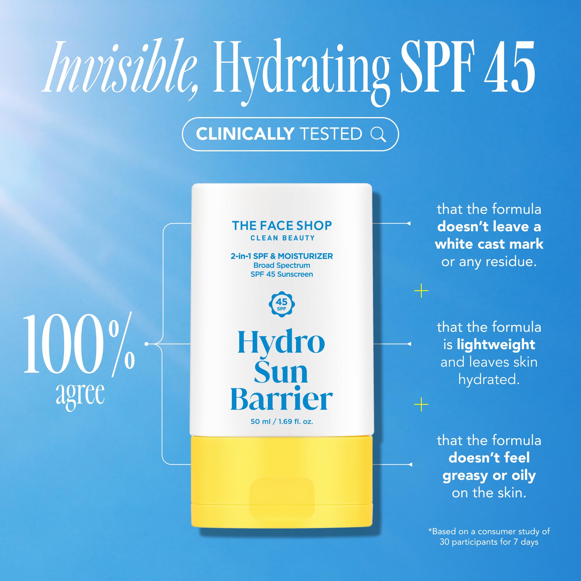 Foto 5 pulgar | Crema Hidratante Y Protector Solar The Face Shop Hydro Sun Barrier - Venta Internacional.