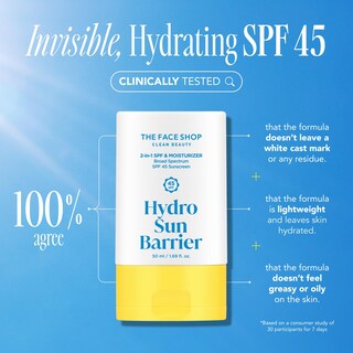 Foto 4 | Crema Hidratante Y Protector Solar The Face Shop Hydro Sun Barrier - Venta Internacional.