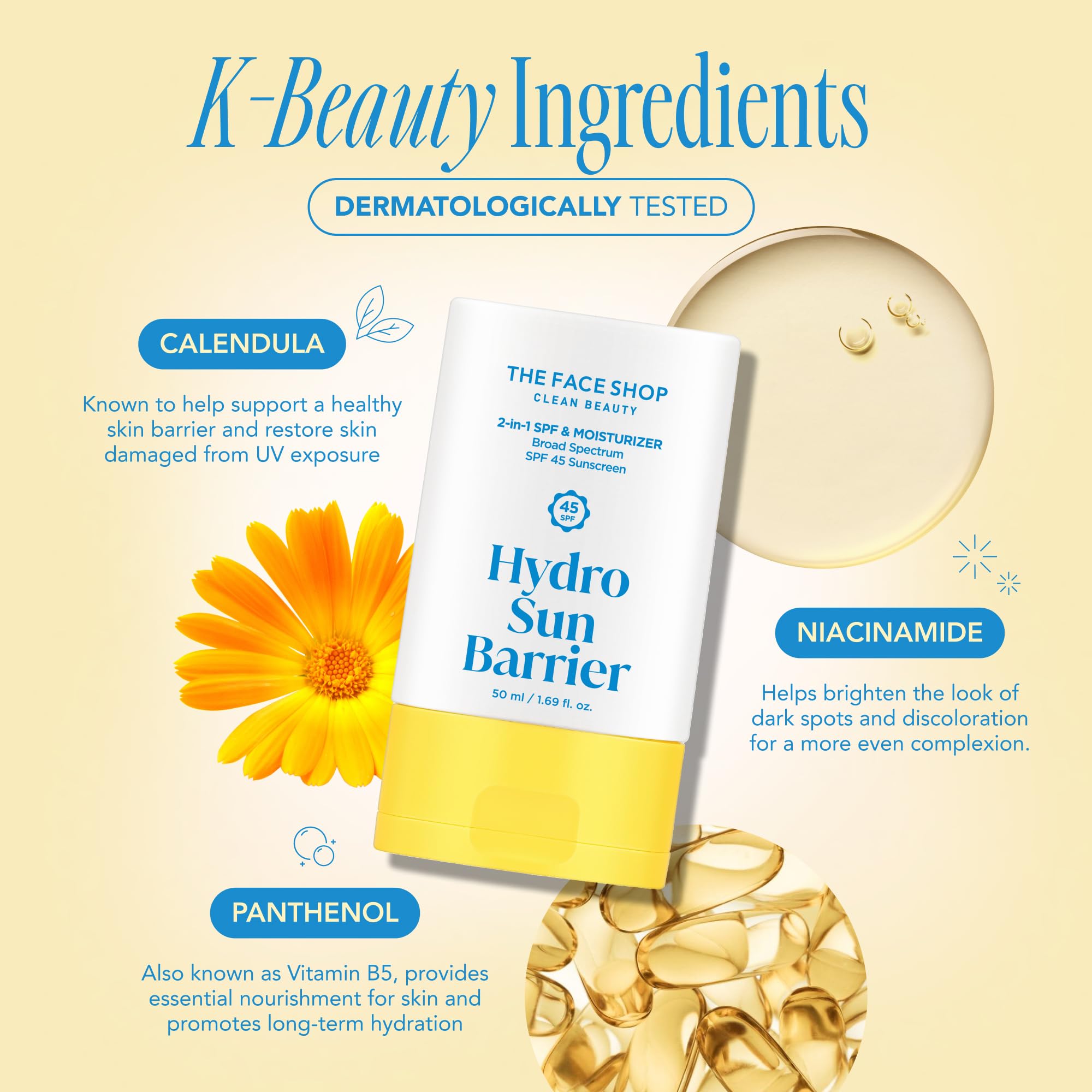 Foto 7 pulgar | Crema Hidratante Y Protector Solar The Face Shop Hydro Sun Barrier - Venta Internacional.