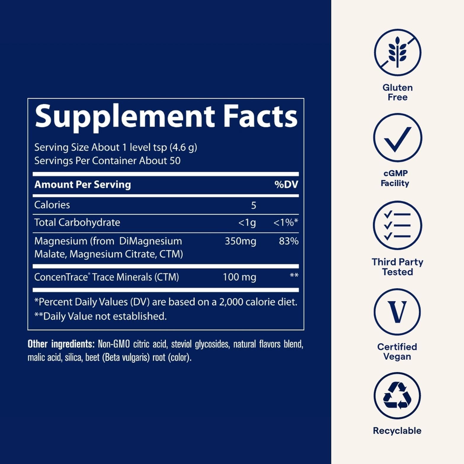 Foto 6 pulgar | Suplemento De Magnesio Trace Minerals Stress-x 350 Mg 240 Ml - Venta Internacional.
