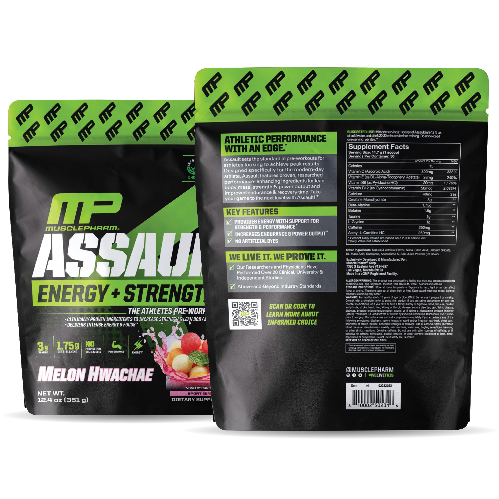 Foto 4 pulgar | Polvo Para Antes Del Entrenamiento Muscle Pharm Assault Energy & Strength - Venta Internacional.