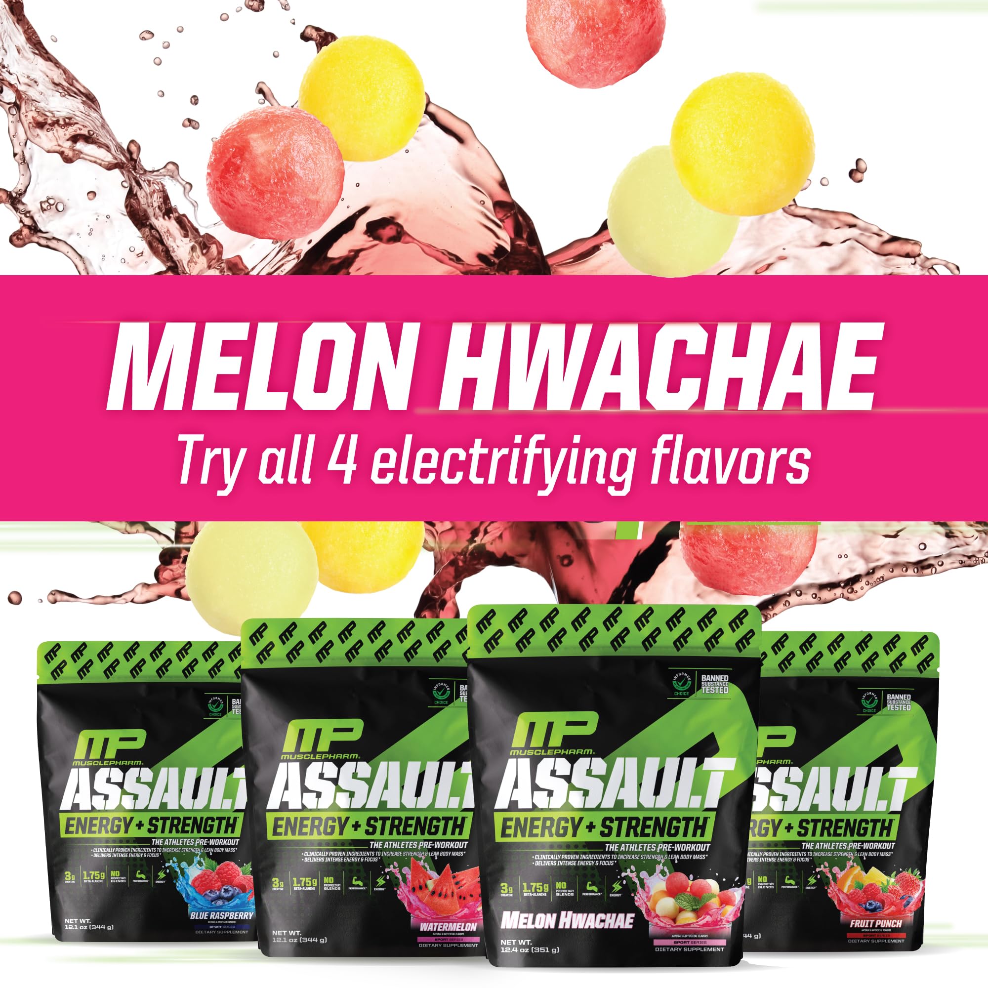 Foto 8 pulgar | Polvo Para Antes Del Entrenamiento Muscle Pharm Assault Energy & Strength - Venta Internacional.