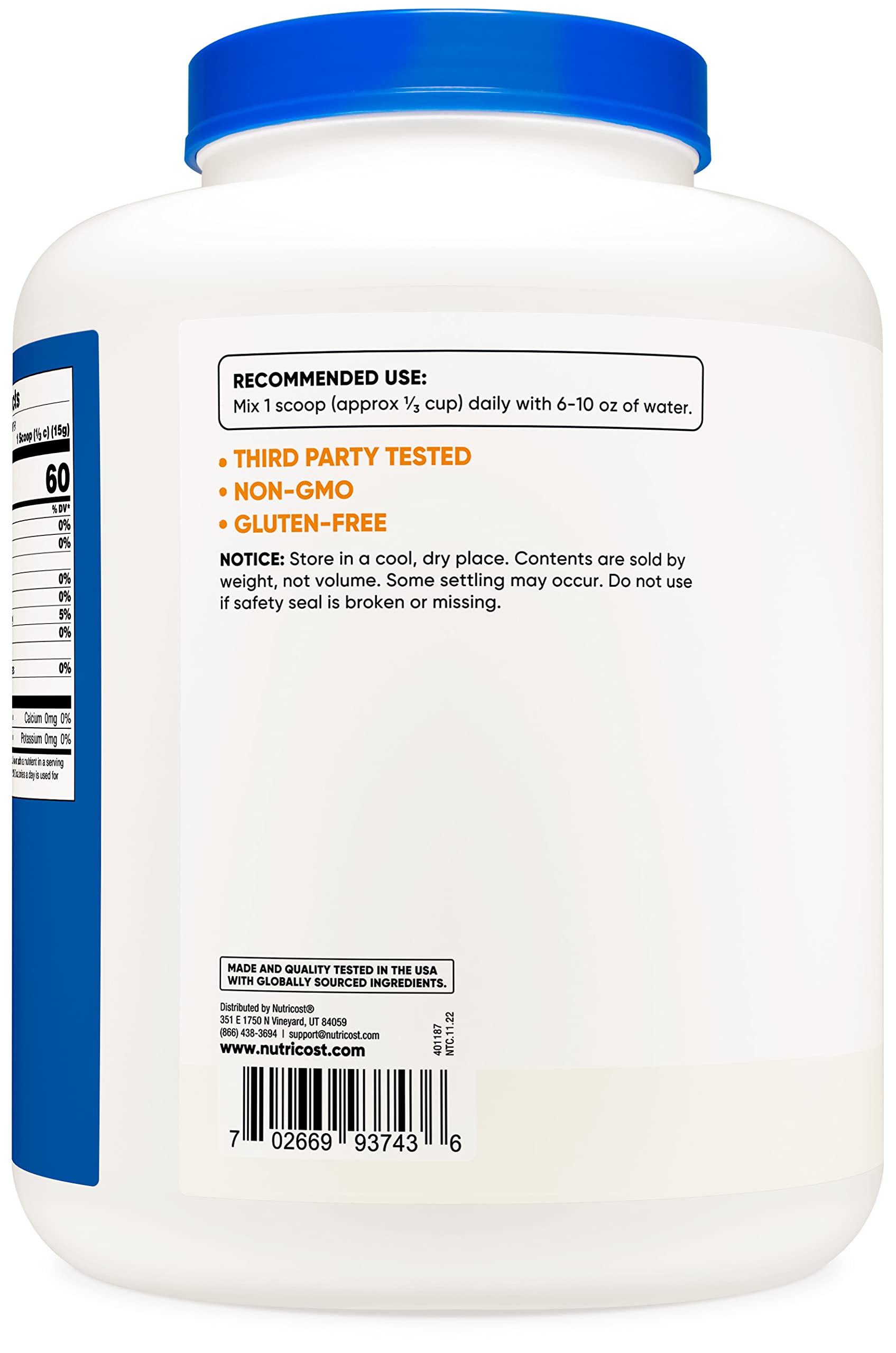 Foto 4 pulgar | Maltodextrina En Polvo Nutricost, 3,63 Kg, Sin Gluten Y Sin Ogm - Venta Internacional.