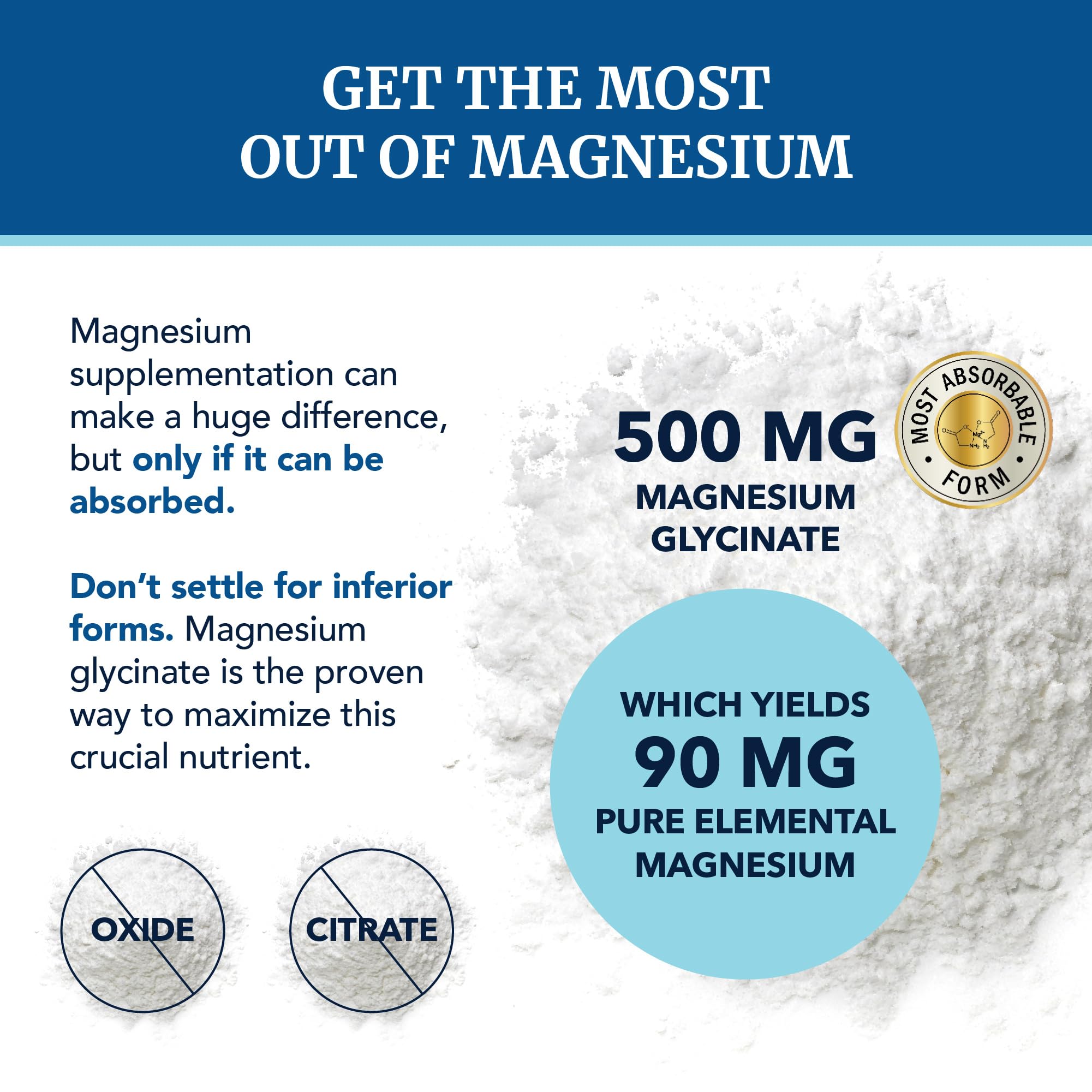 Foto 5 | Suplemento Nobi Nutrition De Glicinato De Magnesio, 500 Mg, 60 Unidades - Venta Internacional.