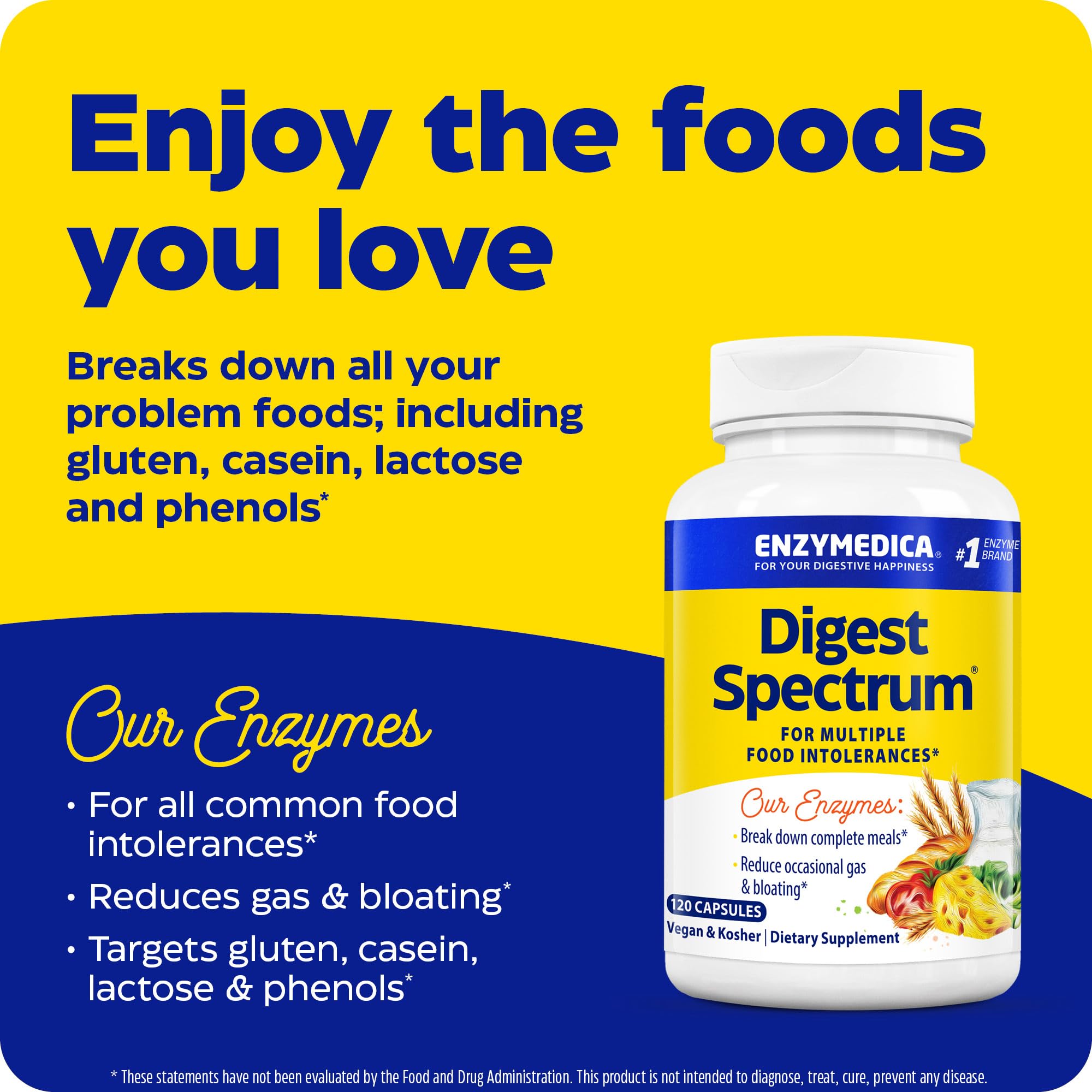 Foto 4 | Suplemento Enzymedica Digest Spectrum Para Enzimas Digestivas, 120 Unidades - Venta Internacional.