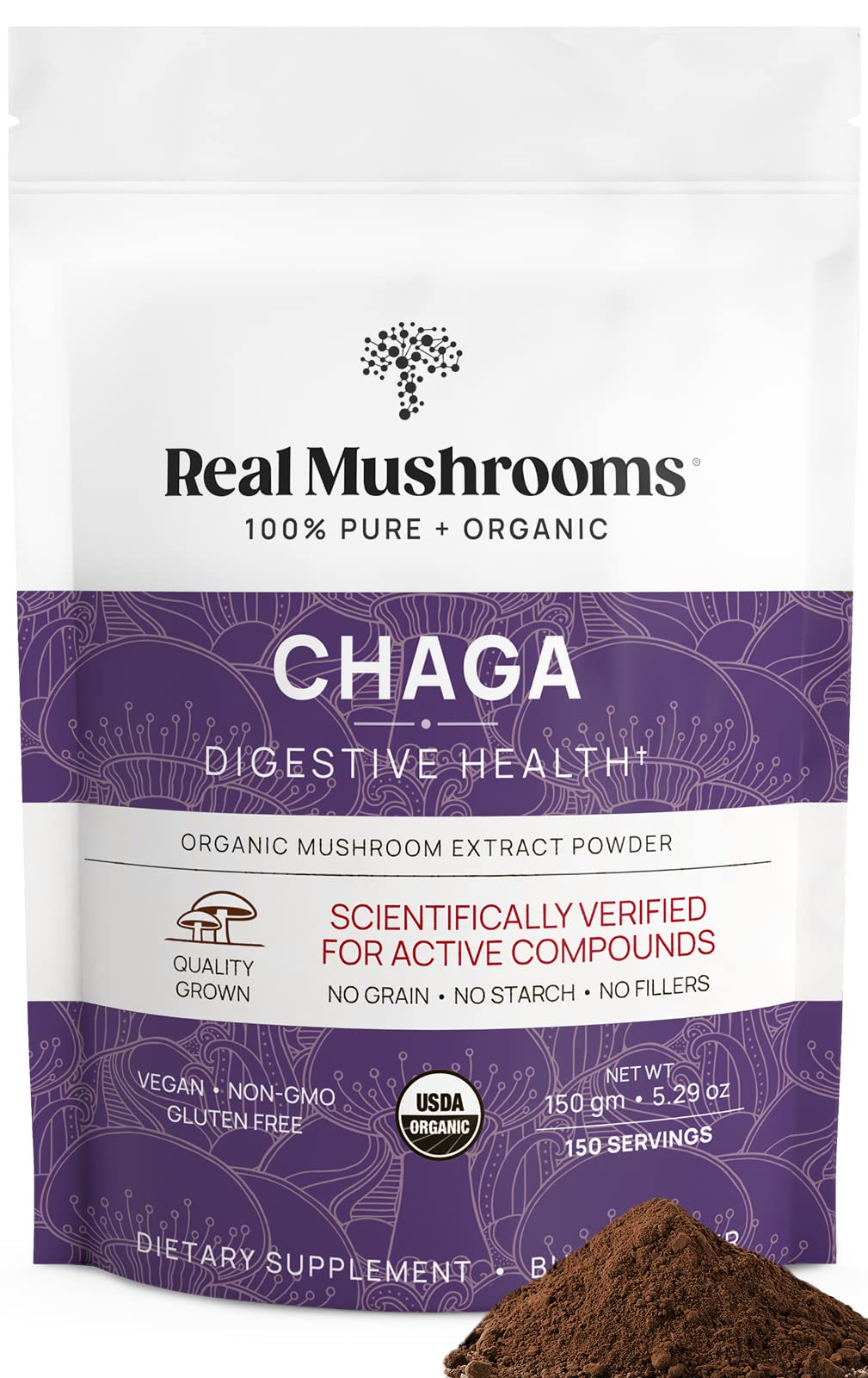 Foto 2 pulgar | Suplemento De Hongos En Polvo De Chaga Con Hongos Reales, 150 Porciones - Venta Internacional.