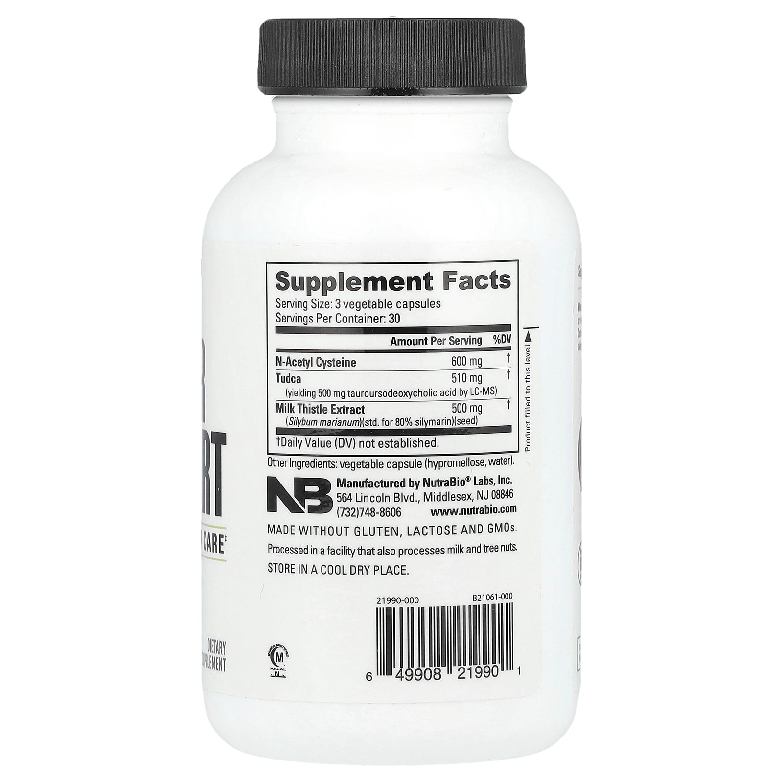 Foto 2 | Suplemento Nutrabio Liver Support 90 Cápsulas - Venta Internacional.