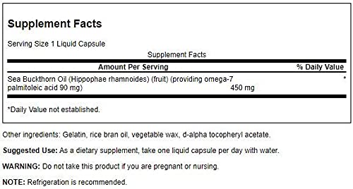 Foto 4 pulgar | Suplemento De Aceite Efa Omega-7 De Swanson, 450 Mg, 30 Cápsulas Líquidas - Venta Internacional.
