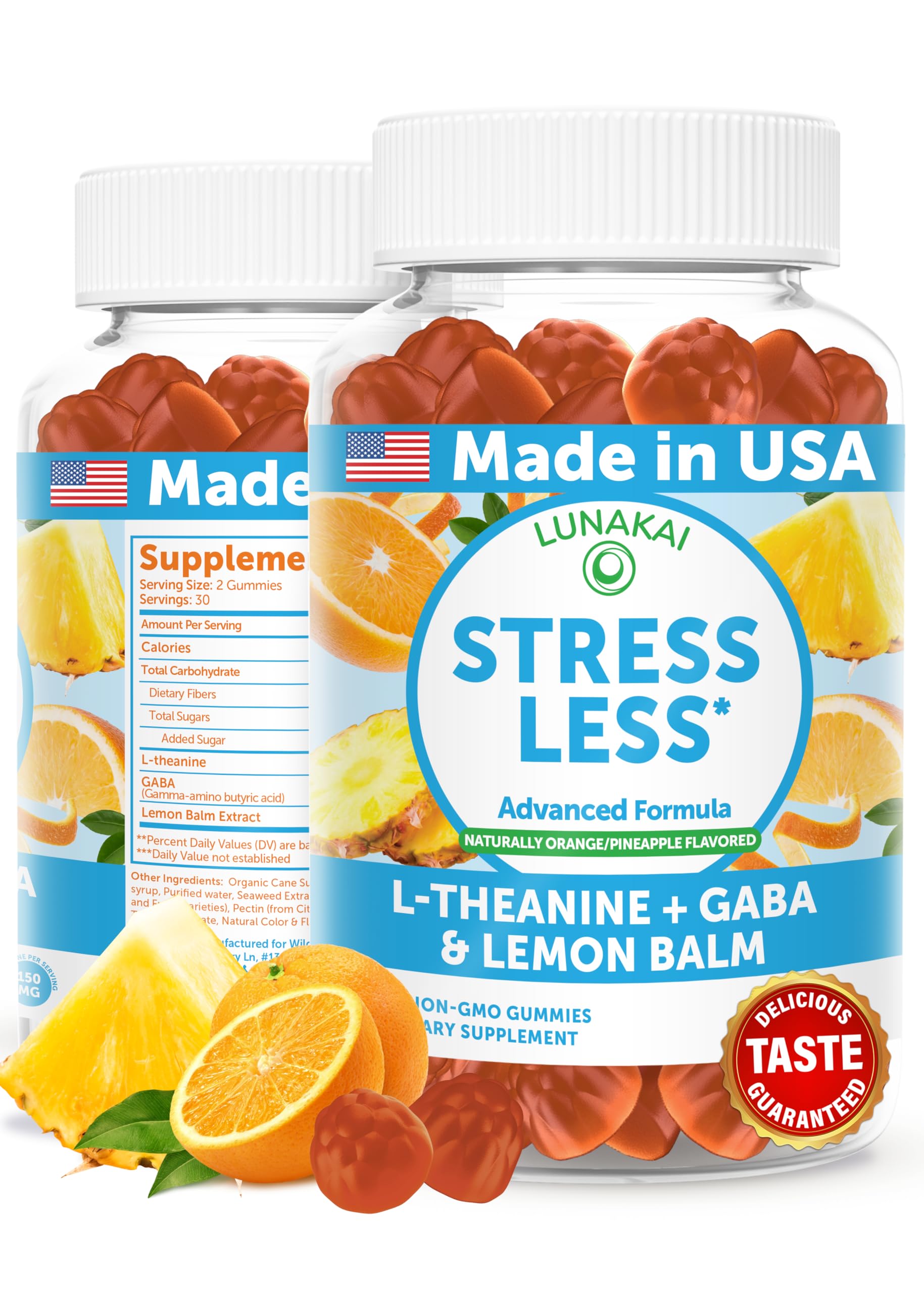 Foto 1 | Gomitas Para Aliviar El Estrés Lunakai Calm & Stress Support, 60 Unidades - Venta Internacional.