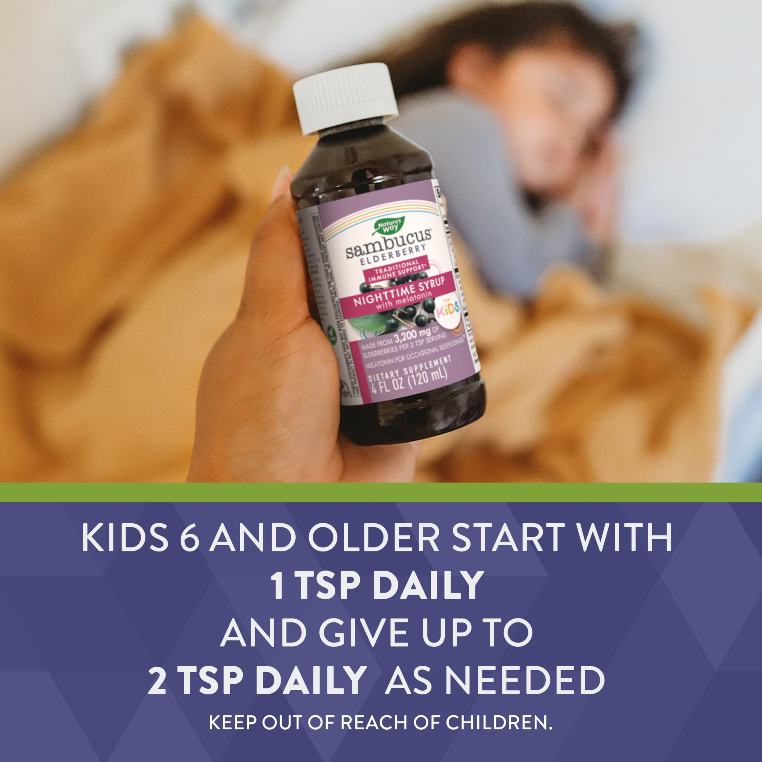 Foto 4 | Sirope Nature's Way Sambucus Saúco Nature's Way Para La Noche Con Melatonina, 120 Ml - Venta Internacional.