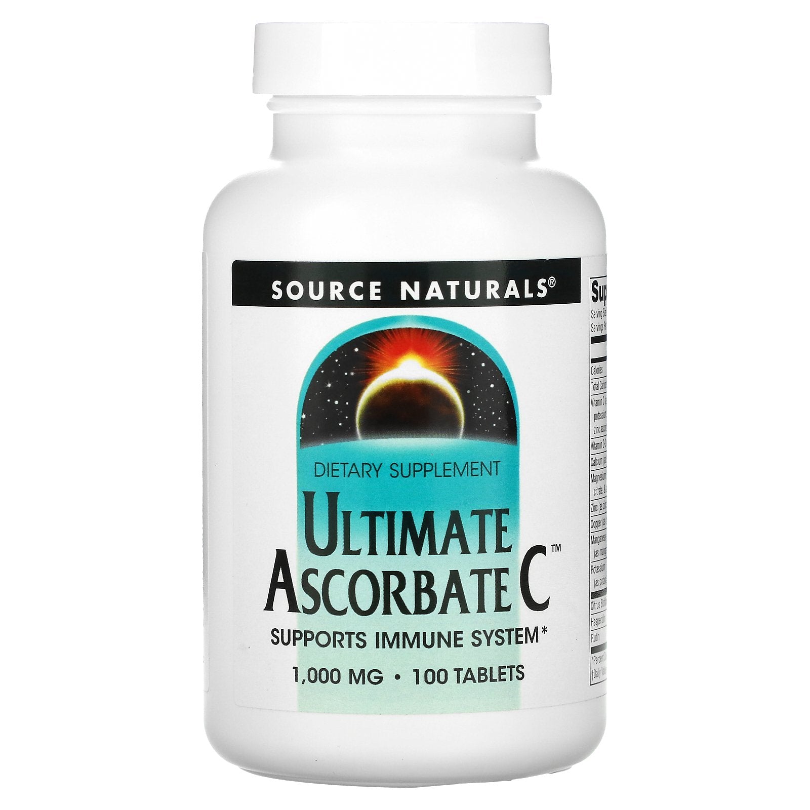 Foto 1 | Supplement Source Naturals Ultimate Ascorbate C, 1 G, 100 Comprimidos - Venta Internacional.