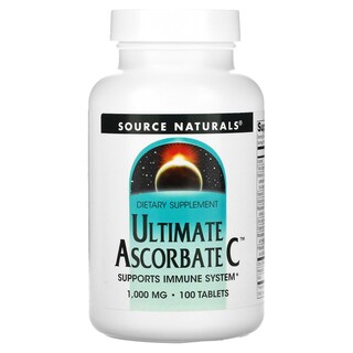 Foto 1 | Supplement Source Naturals Ultimate Ascorbate C, 1 G, 100 Comprimidos - Venta Internacional.