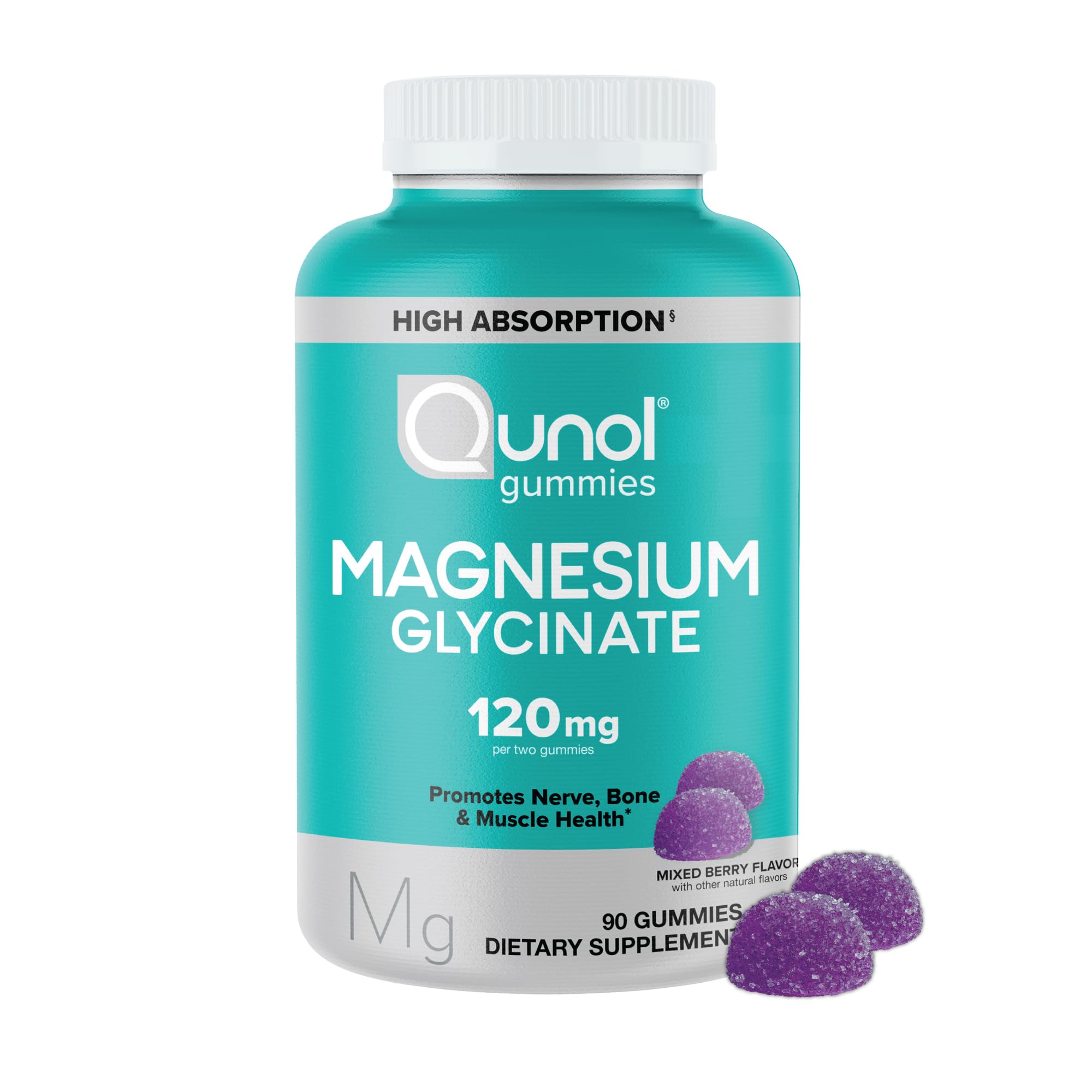 Foto 2 pulgar | Gomitas De Glicinato De Magnesio Quinol 120 Mg, 90 Unidades (paquete De 1) - Venta Internacional.