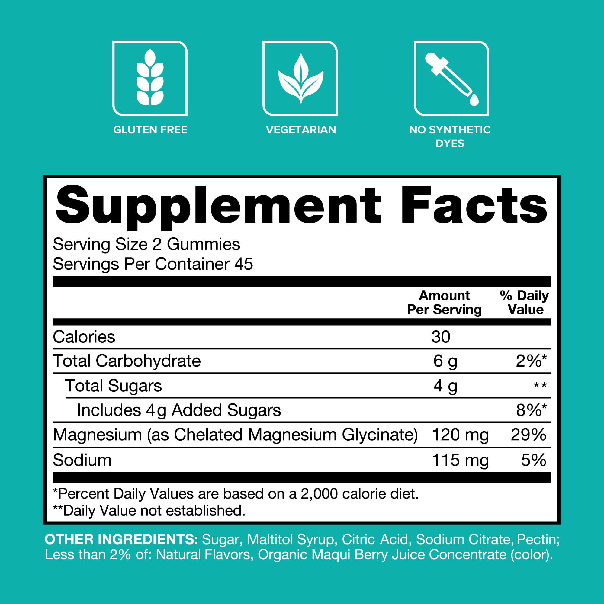 Foto 5 pulgar | Gomitas De Glicinato De Magnesio Quinol 120 Mg, 90 Unidades (paquete De 1) - Venta Internacional.