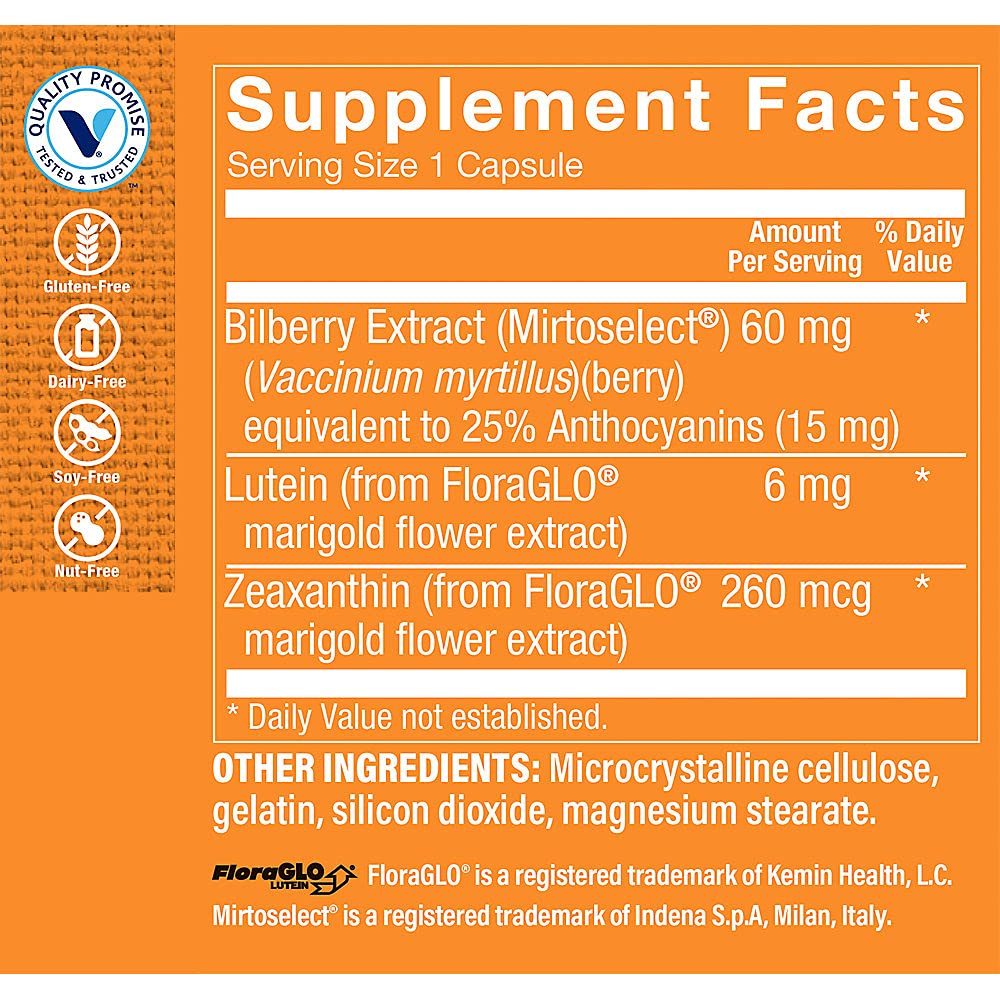 Foto 5 pulgar | Complementa La Luteína De The Vitamin Shoppe Con Arándano 240 Cápsulas - Venta Internacional.