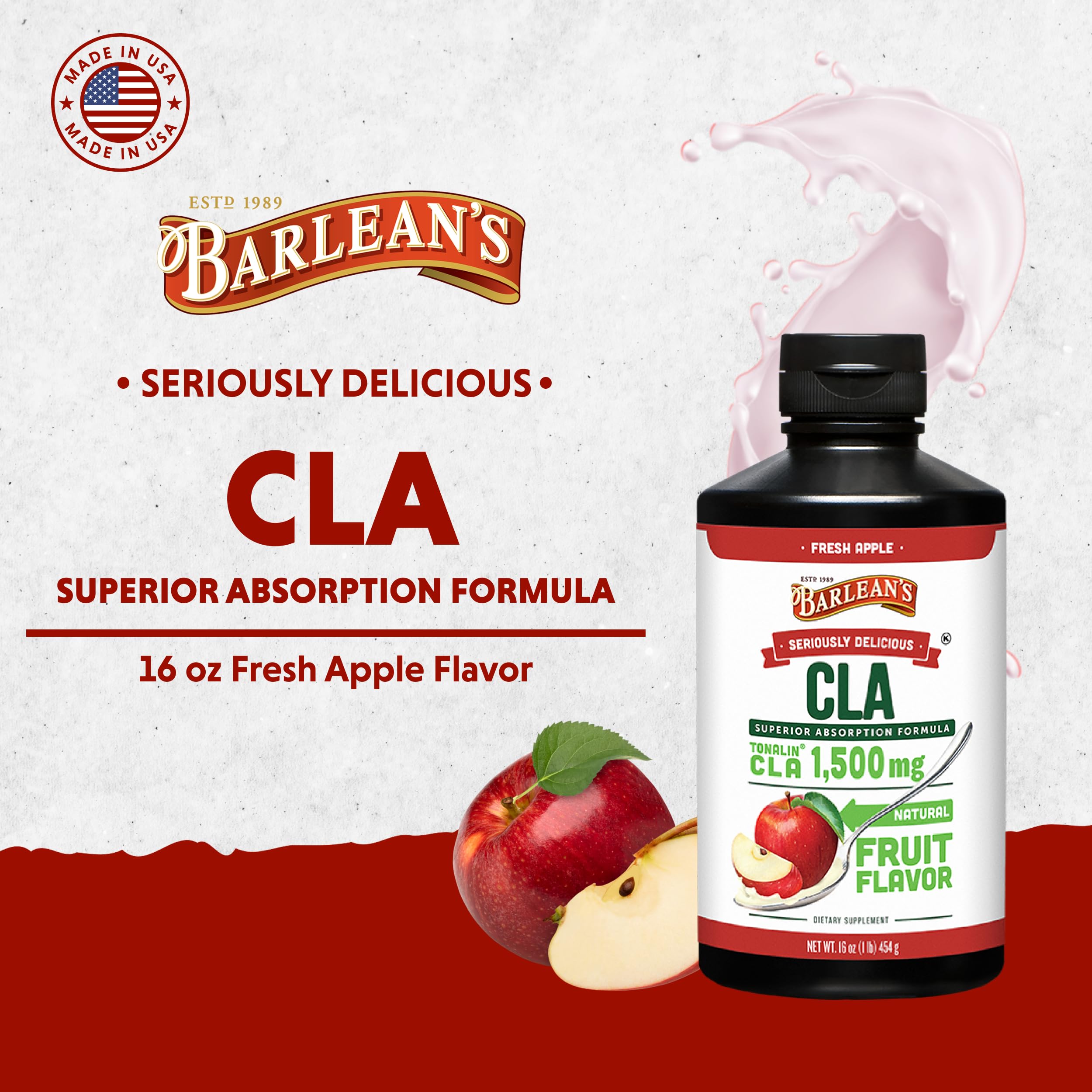 Foto 2 | Suplemento Barlean's Fresh Apple Tonalin Cla 450 Ml - Venta Internacional.