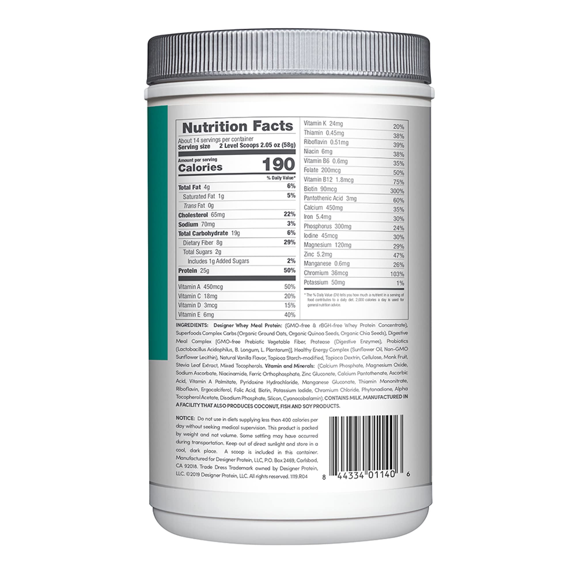 Foto 3 pulgar | Sustitutivo Proteico De Comidas En Polvo Designer Wellness Vanilla, 0,78 Kg - Venta Internacional.