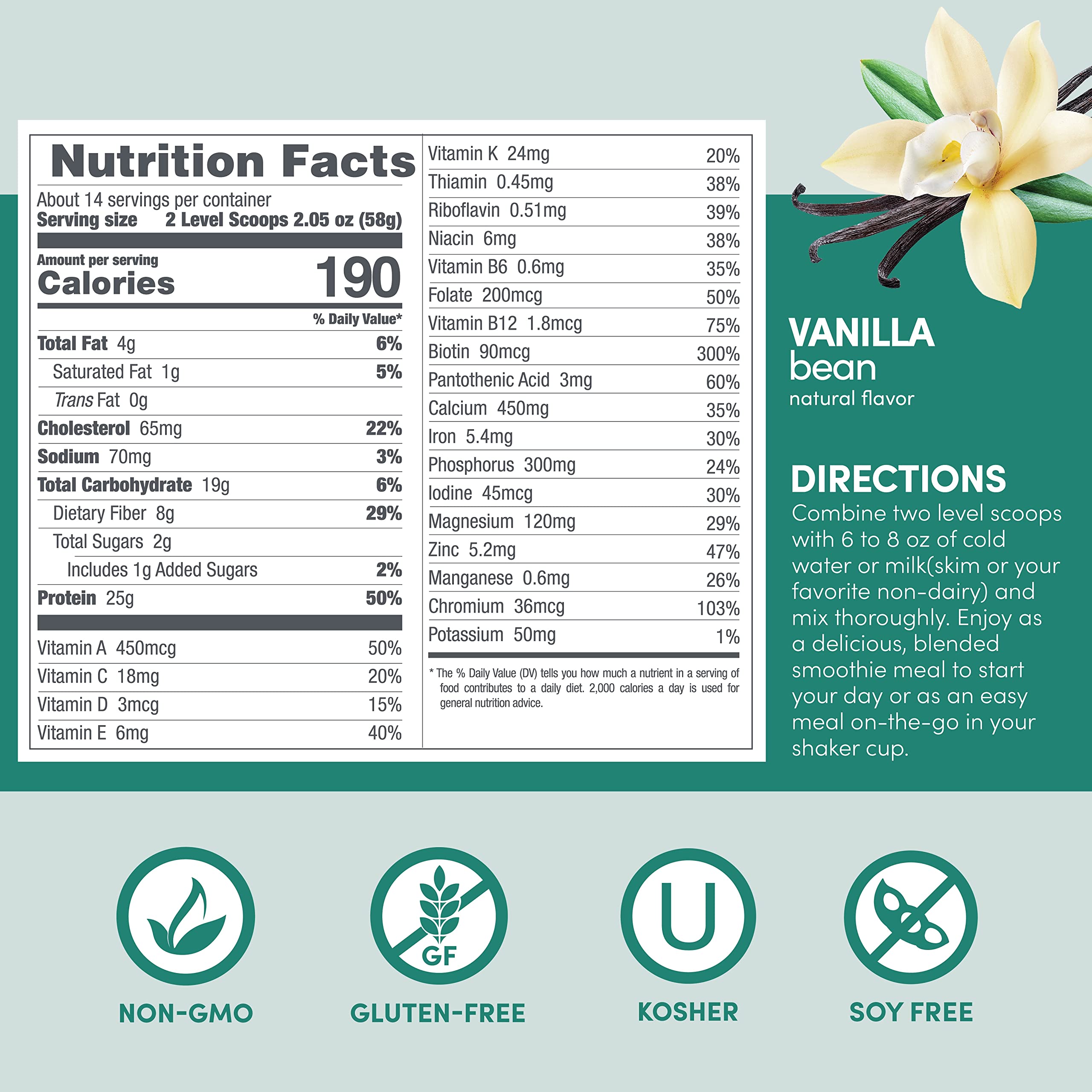 Foto 7 | Sustitutivo Proteico De Comidas En Polvo Designer Wellness Vanilla, 0,78 Kg - Venta Internacional.