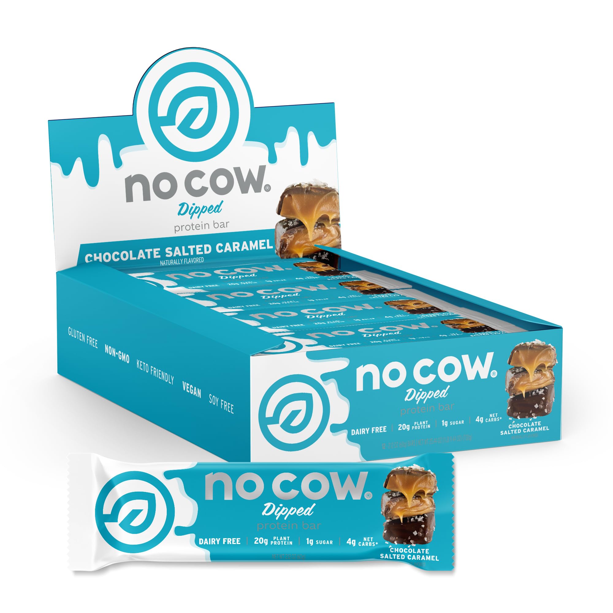Foto 1 | Barritas De Proteína Sin Chocolate De Vaca Y Caramelo Salado, 20 G, Veganas, 12 °c - Venta Internacional.