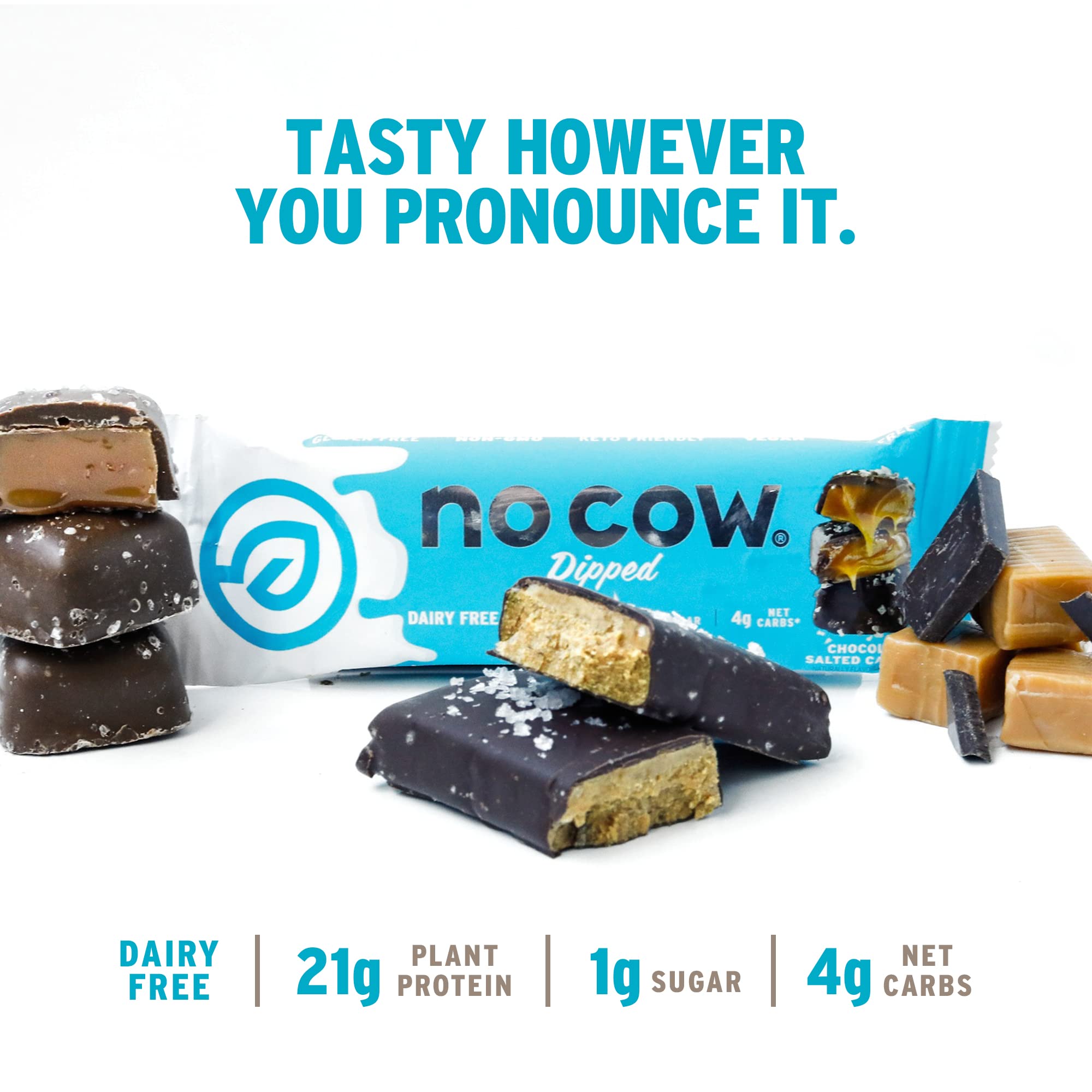 Foto 4 pulgar | Barritas De Proteína Sin Chocolate De Vaca Y Caramelo Salado, 20 G, Veganas, 12 °c - Venta Internacional.