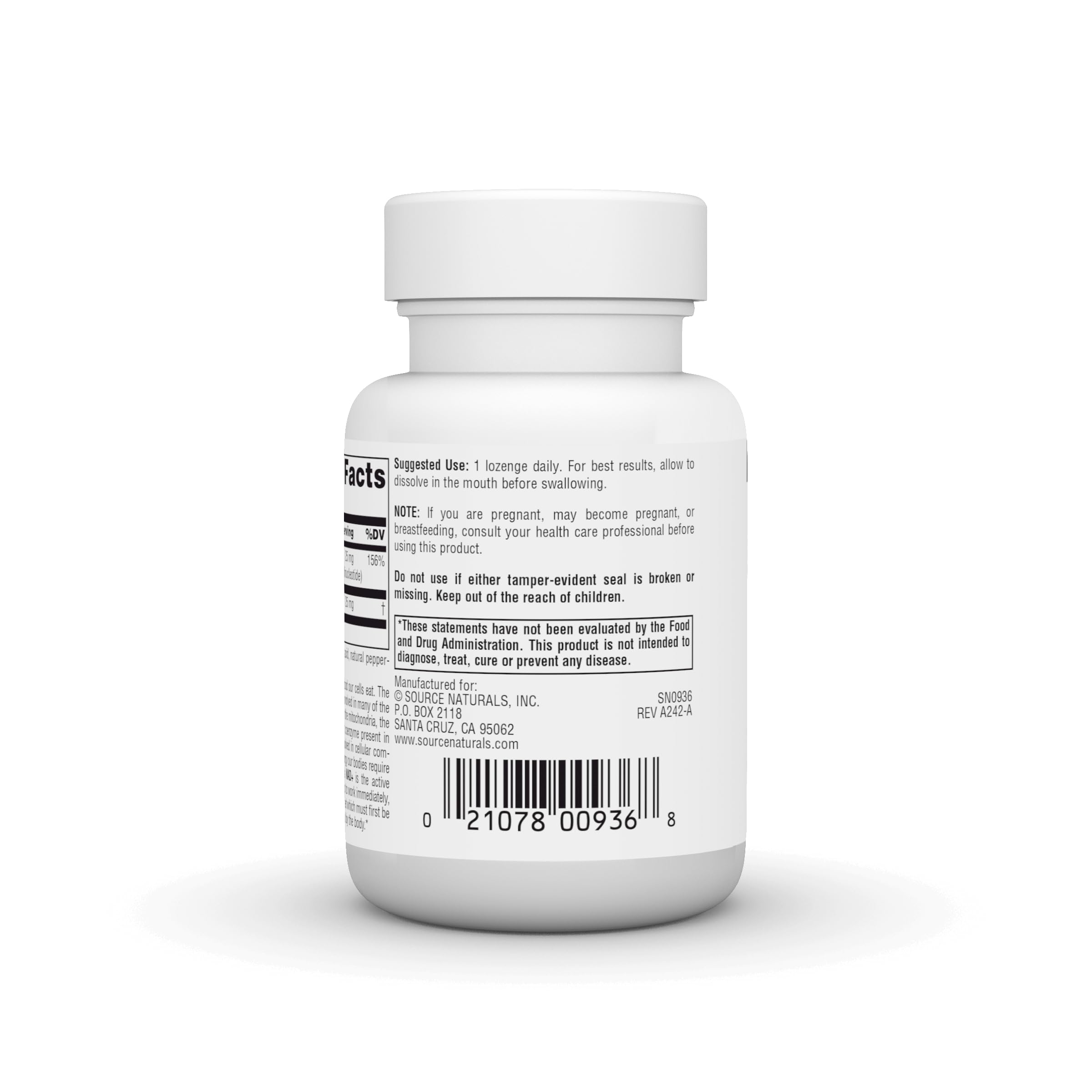 Foto 4 pulgar | Supplement Source Naturals Nad+, Coenzimado B-3, 25 Mg, 30 Pastillas - Venta Internacional.