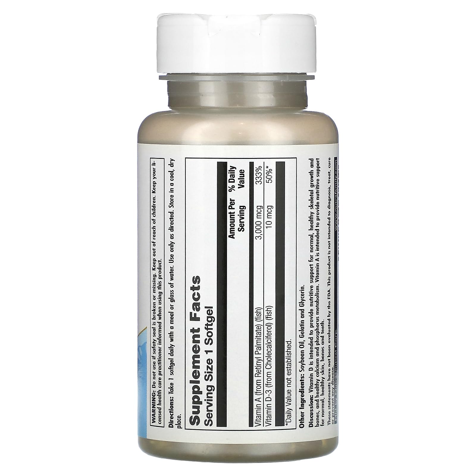 Foto 2 | Suplemento Kal De Vitamina A Y D De 10 000/400 Ui, 100 Cápsulas Blandas - Venta Internacional.