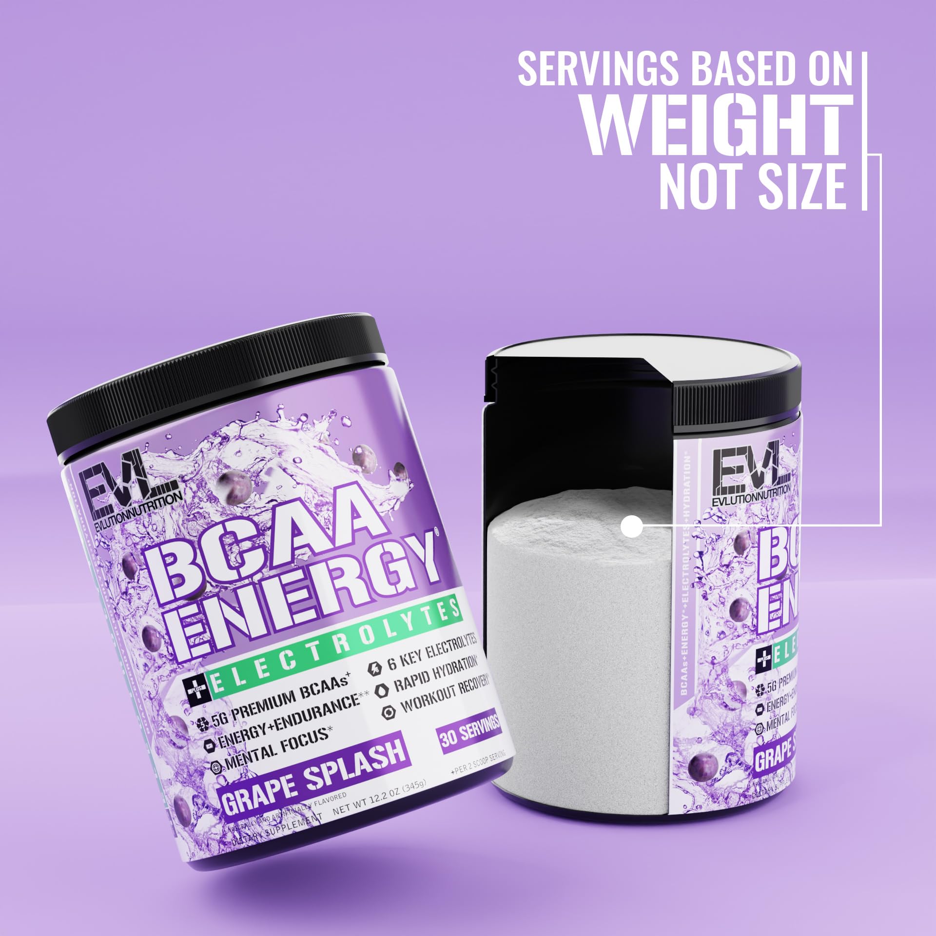 Foto 6 pulgar | Suplemento De Aminoácidos Bcaa Evlution Evl En Polvo Grape Splash - Venta Internacional.