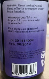 Foto 3 | Extracto De Apoyo A La Memoria Dr. Christopher Kid-e-mem 60 Ml - Venta Internacional.
