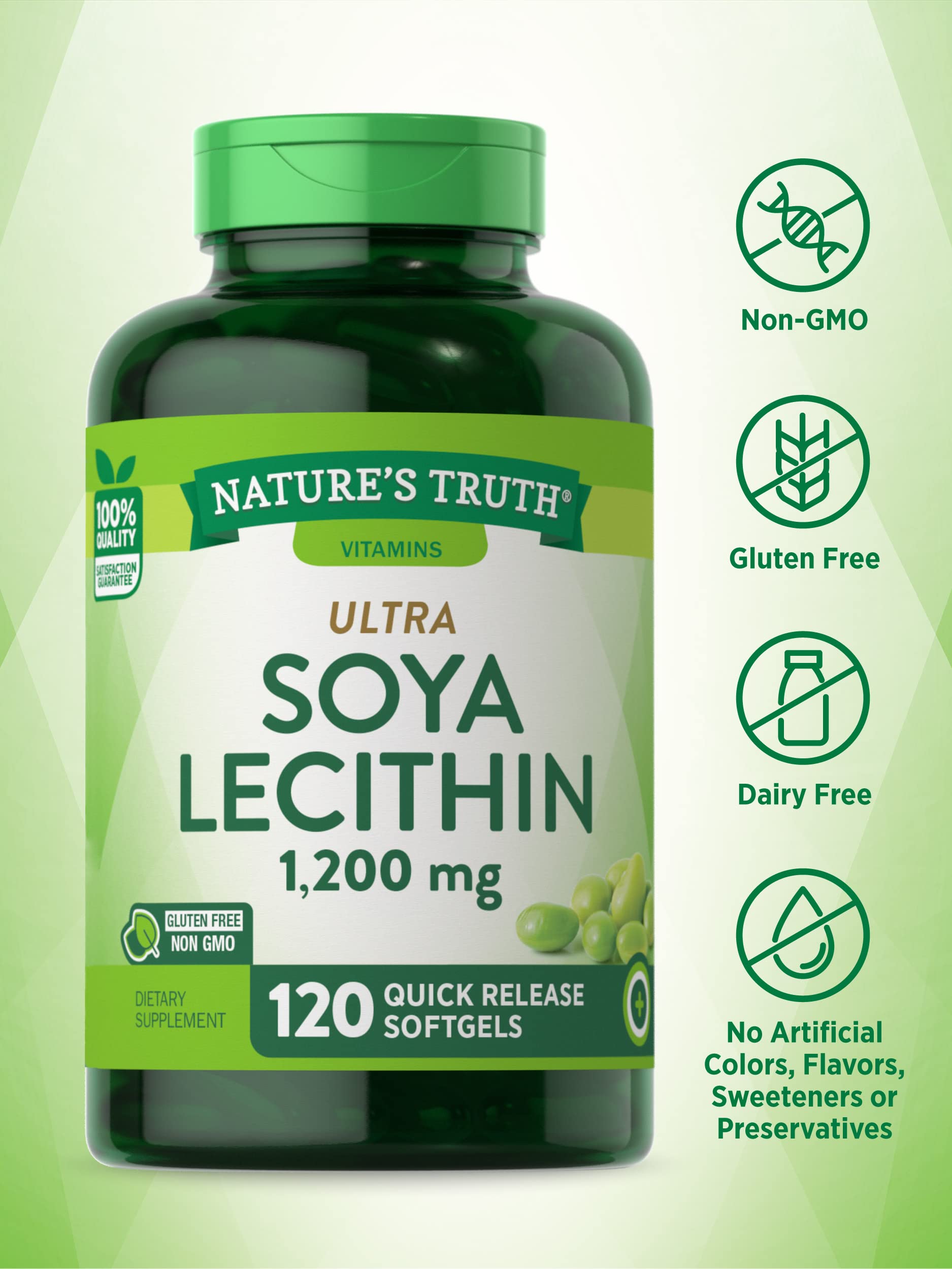 Foto 3 | Suplemento De Lecitina De Soja Ultra De Nature's Truth, 1200 Mg, 120 Unidades - Venta Internacional.
