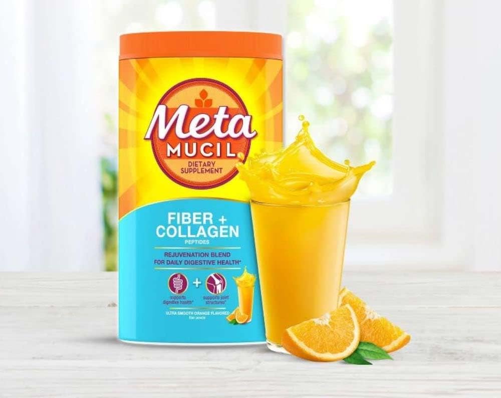 Foto 4 pulgar | Suplementos Nutricionales De Fibra Dietética Metamucil Fiber + Péptidos De Colágeno En Polvo Naranja - Venta Inter
