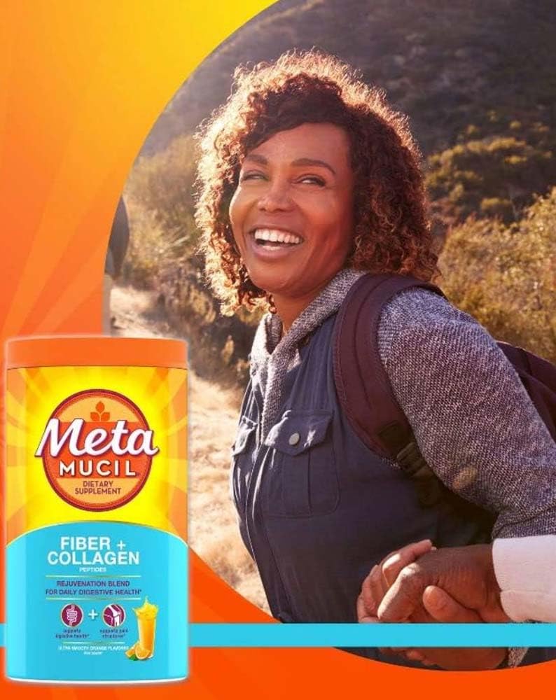 Foto 5 pulgar | Suplementos Nutricionales De Fibra Dietética Metamucil Fiber + Péptidos De Colágeno En Polvo Naranja - Venta Inter