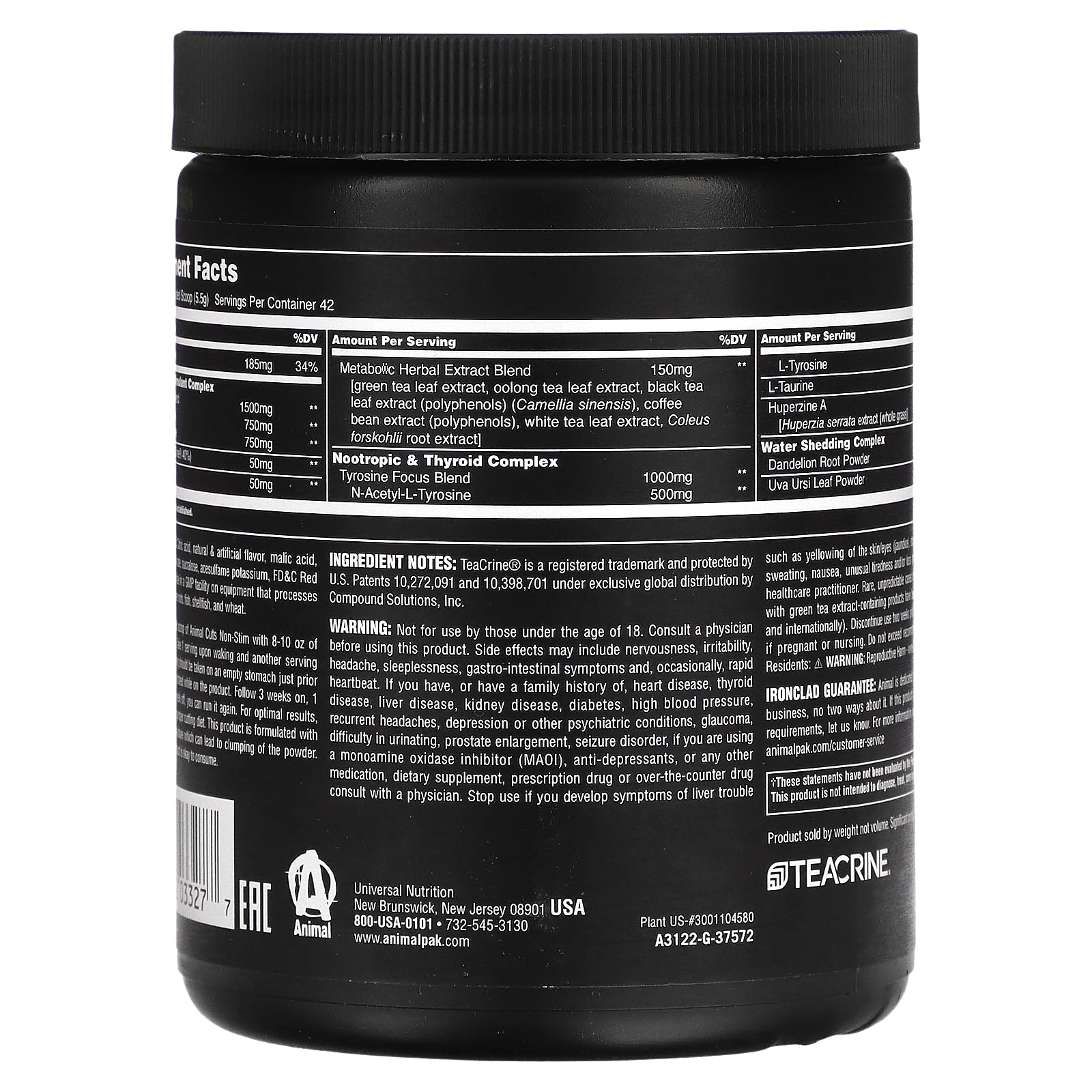 Foto 2 | Ponche De Frutas En Polvo No Estimulante Supplement Animal Cuts Ns, 231 G - Venta Internacional.