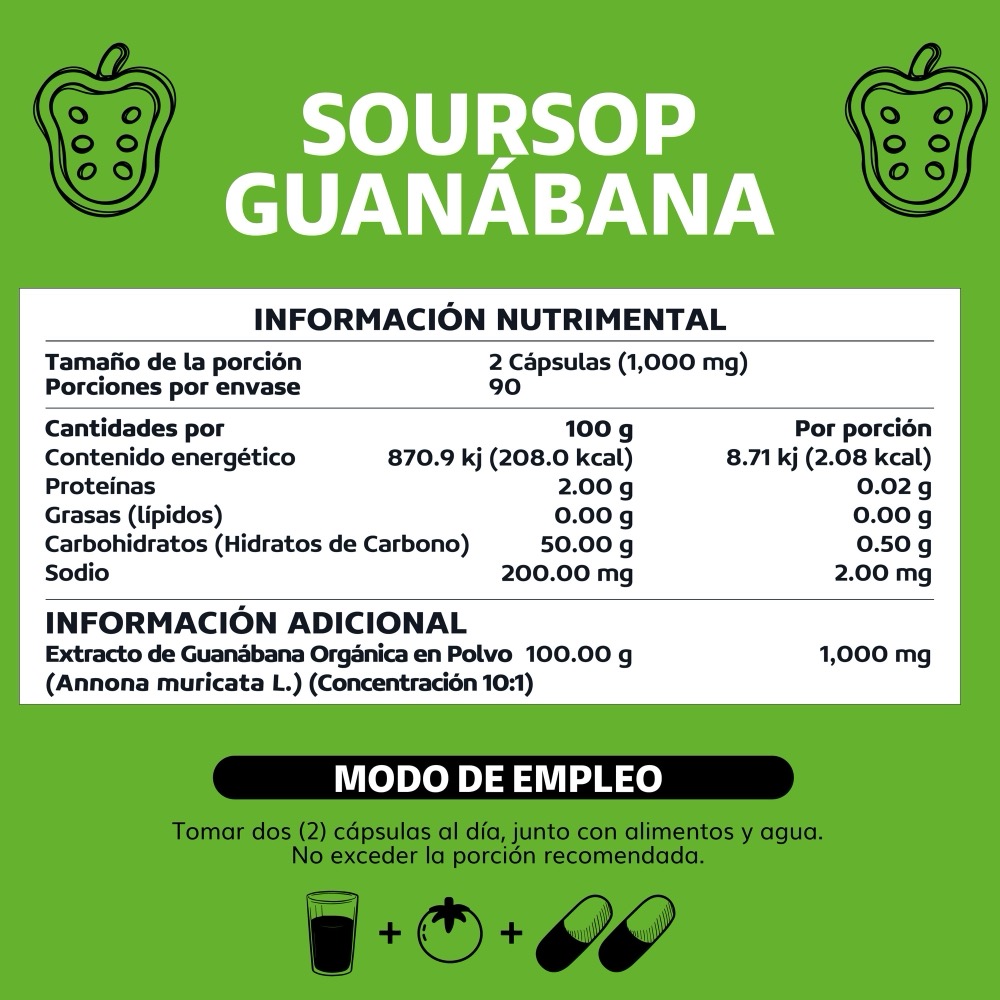 Foto 7 pulgar | Suplemento Alimenticio Beyond Vitamins Soursop Guanábana Orgánica 180 Cápsulas