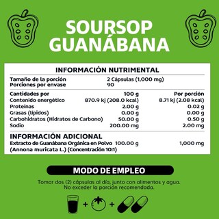Foto 6 | Suplemento Alimenticio Beyond Vitamins Soursop Guanábana Orgánica 180 Cápsulas