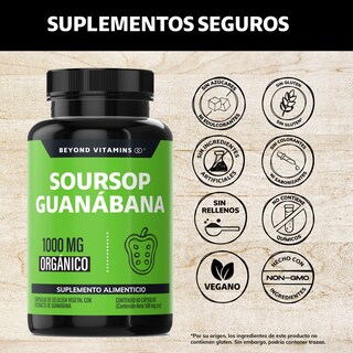 Foto 2 | Suplemento Alimenticio Beyond Vitamins Soursop Guanábana Orgánica 60 Cápsulas