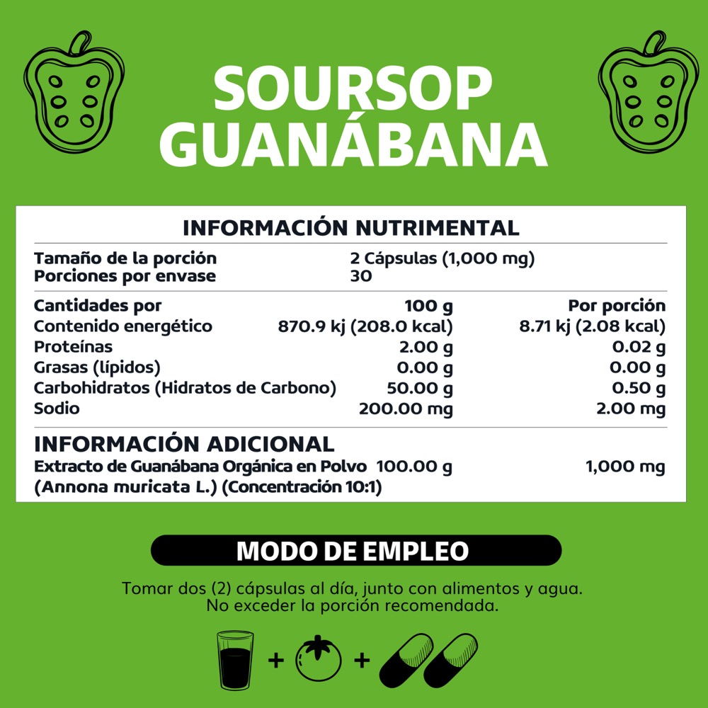 Foto 7 pulgar | Suplemento Alimenticio Beyond Vitamins Soursop Guanábana Orgánica 60 Cápsulas