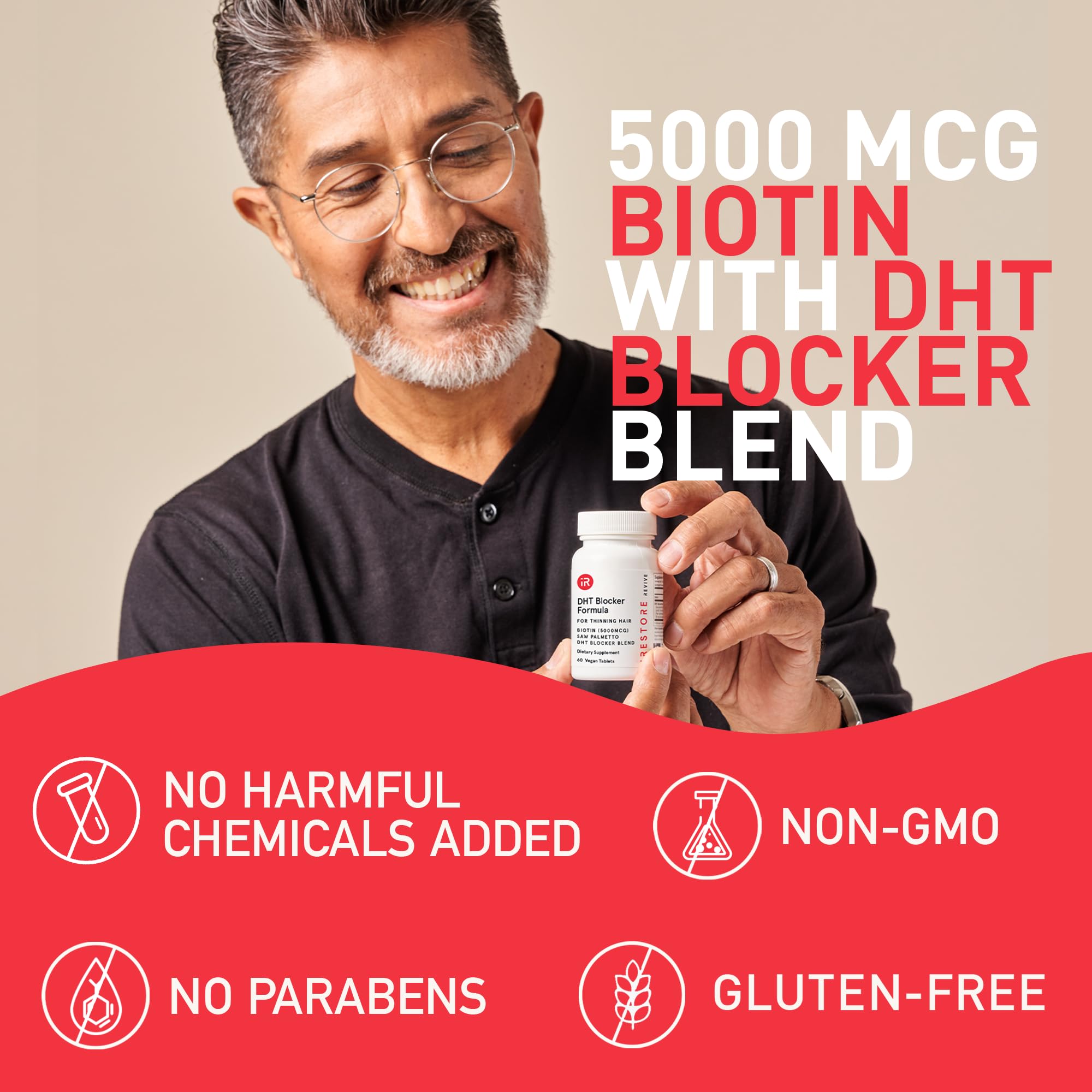 Foto 5 pulgar | Suplemento Para El Crecimiento Del Cabello Irestore 3 En 1 Con Biotina, 60 Unidades, Paquete De 3 - Venta Internacional.